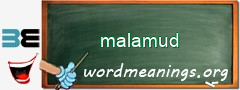 WordMeaning blackboard for malamud